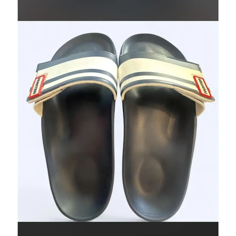 Hunter Slides Men’s Size 8 Fisherman Dark Nautical Grandpacore Made In Italy